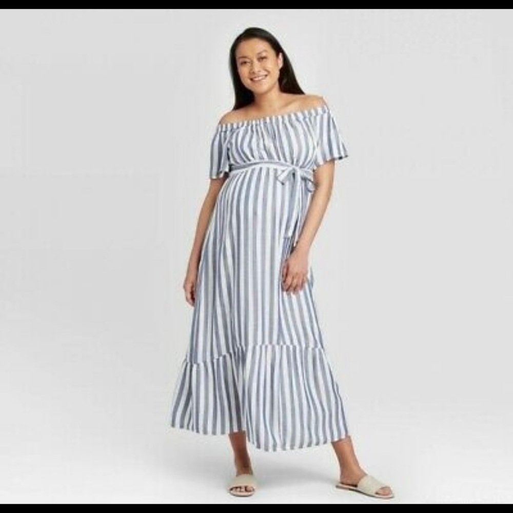 Striped Maternity Dress